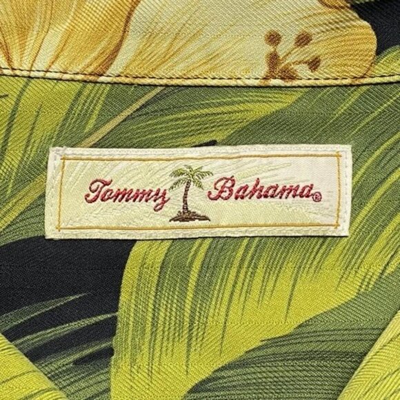 Tommy Bahama RUM Button Down Shirt Men's XL Floral Hawaiian Silk Resort Top READ - Picture 13 of 14